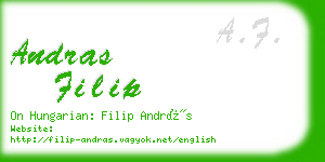 andras filip business card